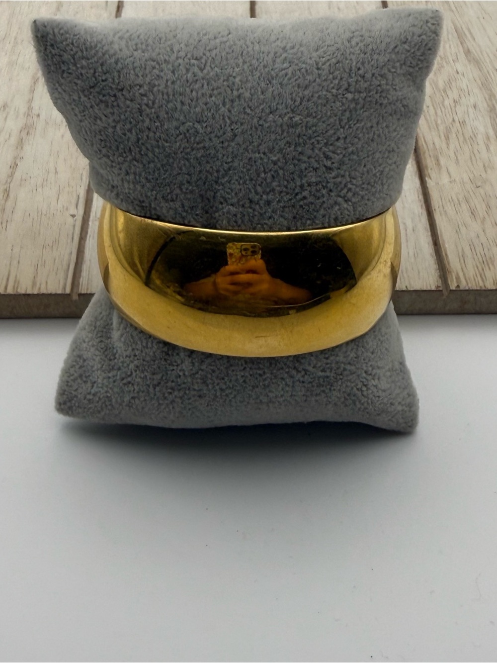 Wide Monet Gold Tone Cuff Bracelet